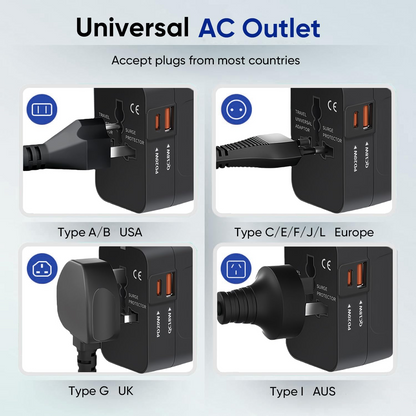 Travel Universal Adapter with Surge Protector