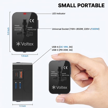 Travel Universal Adapter with Surge Protector